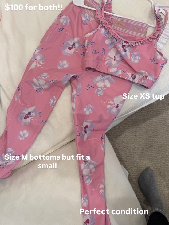 LoveShackFancy Other - LoveShackFancy Pink Floral Active Set